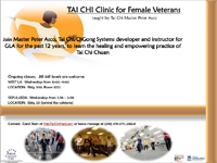 New Tai Chi Clinics for Female Veterans